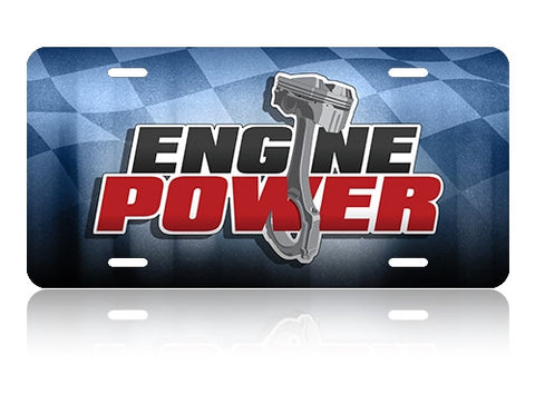 Engine Power License Plate